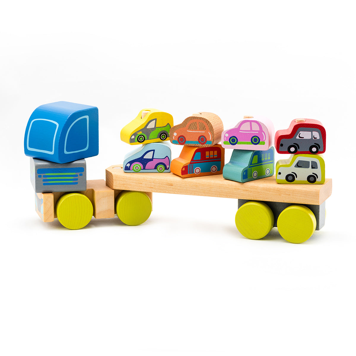 Wise Elk/Cubika Wooden Toy - Truck with Cars LM-12 by Wise Elk