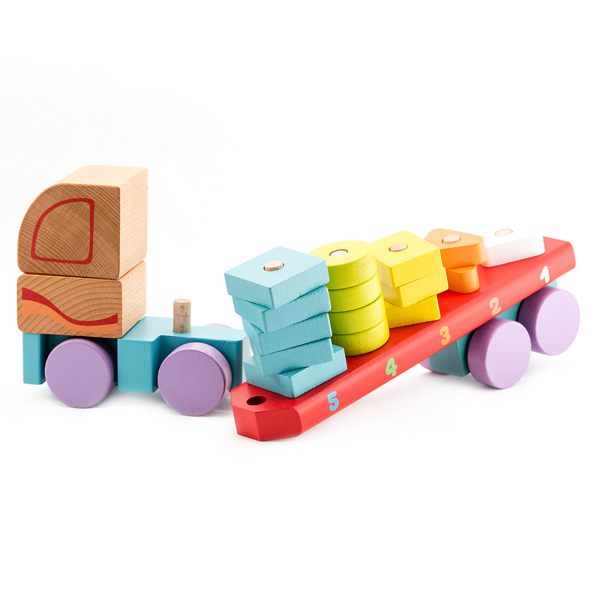 Wise Elk/Cubika Wooden toy - Truck with Bricks LM-13 by Wise Elk