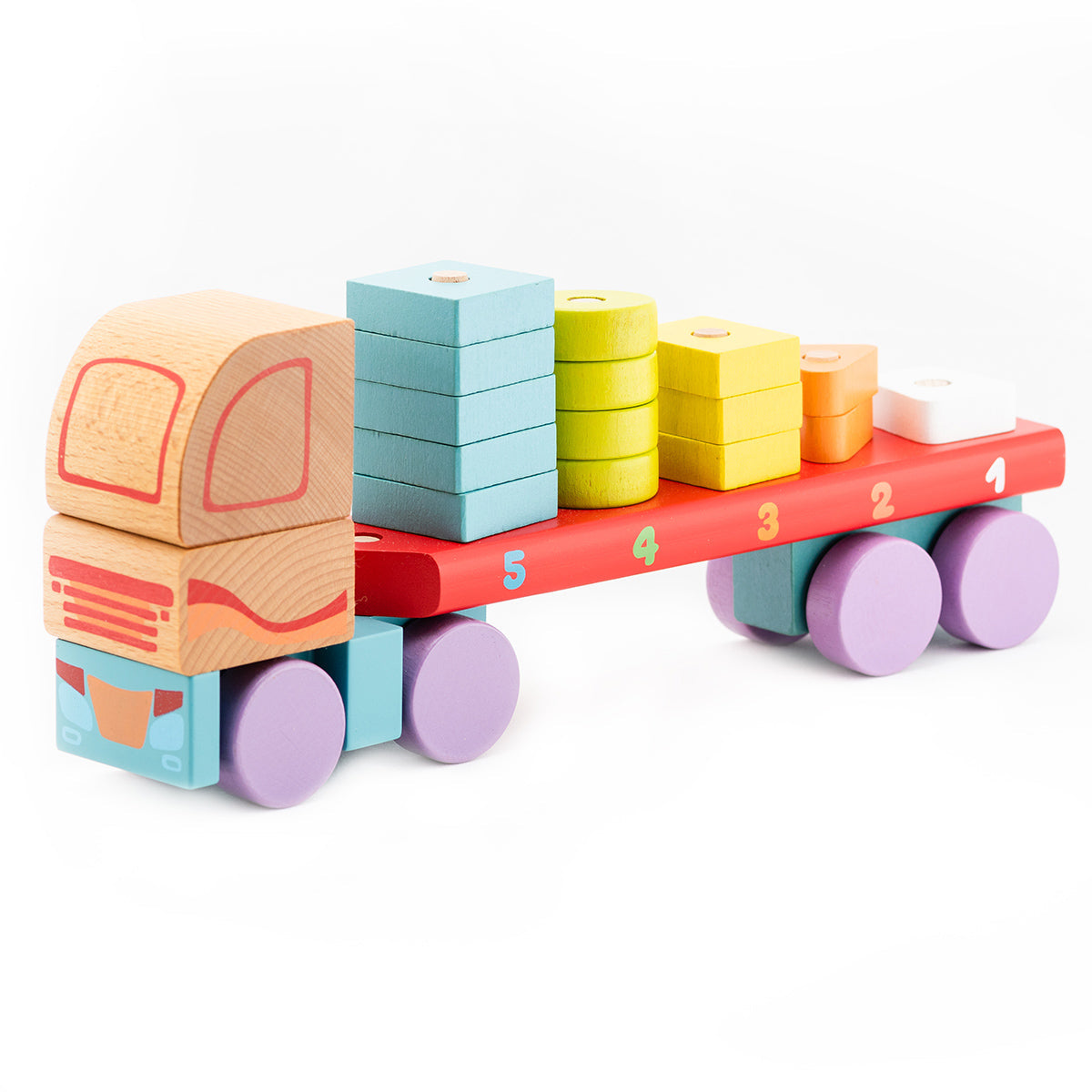 Wise Elk/Cubika Wooden toy - Truck with Bricks LM-13 by Wise Elk