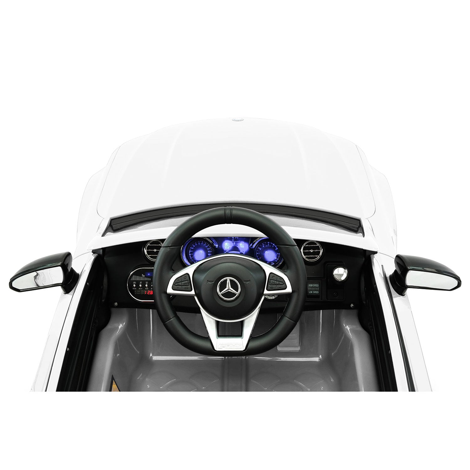Mercedes C63s 12v Kids Ride-on Car With R/c Parental Remote | White