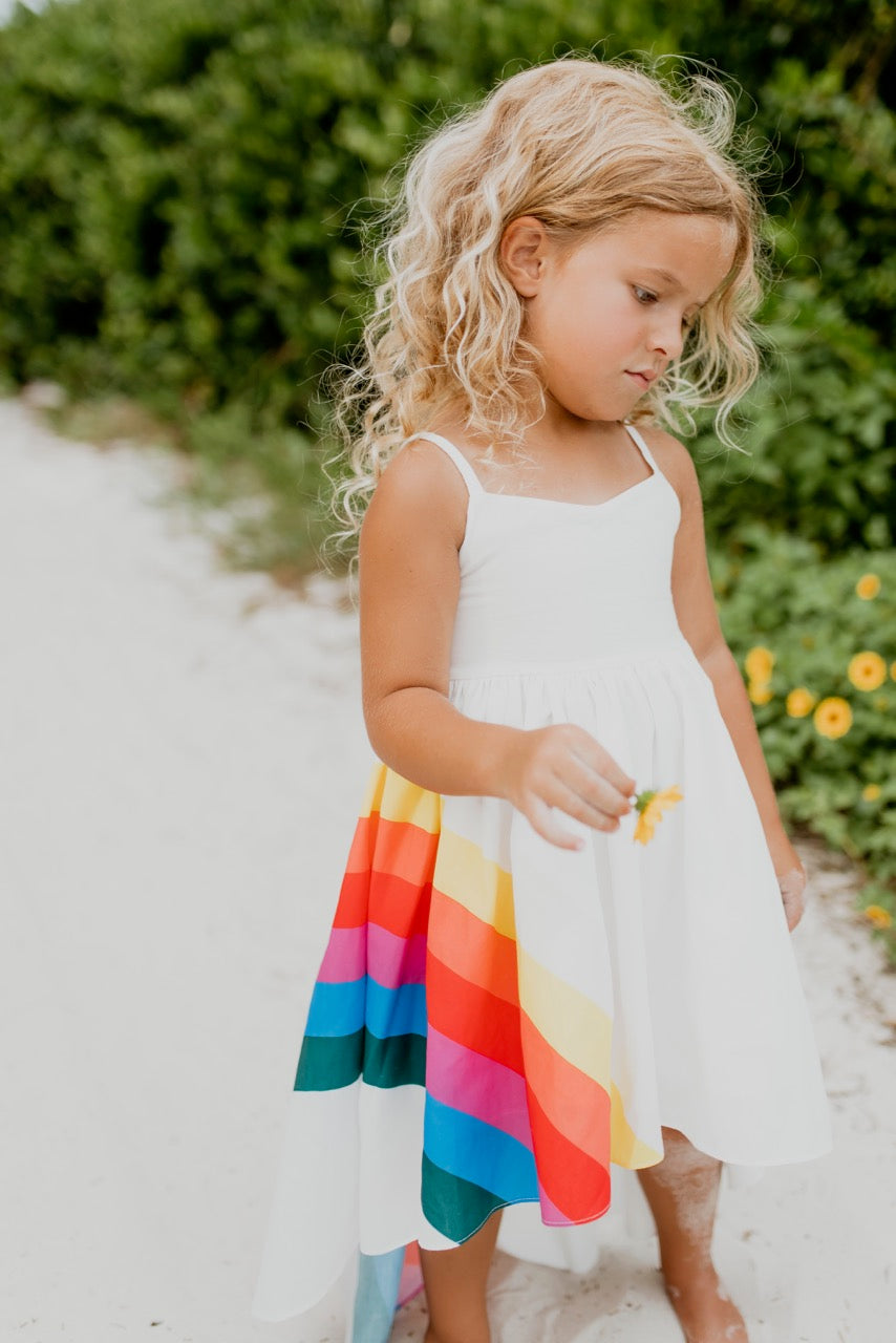 Vivid Rainbow Hi-lo Dress