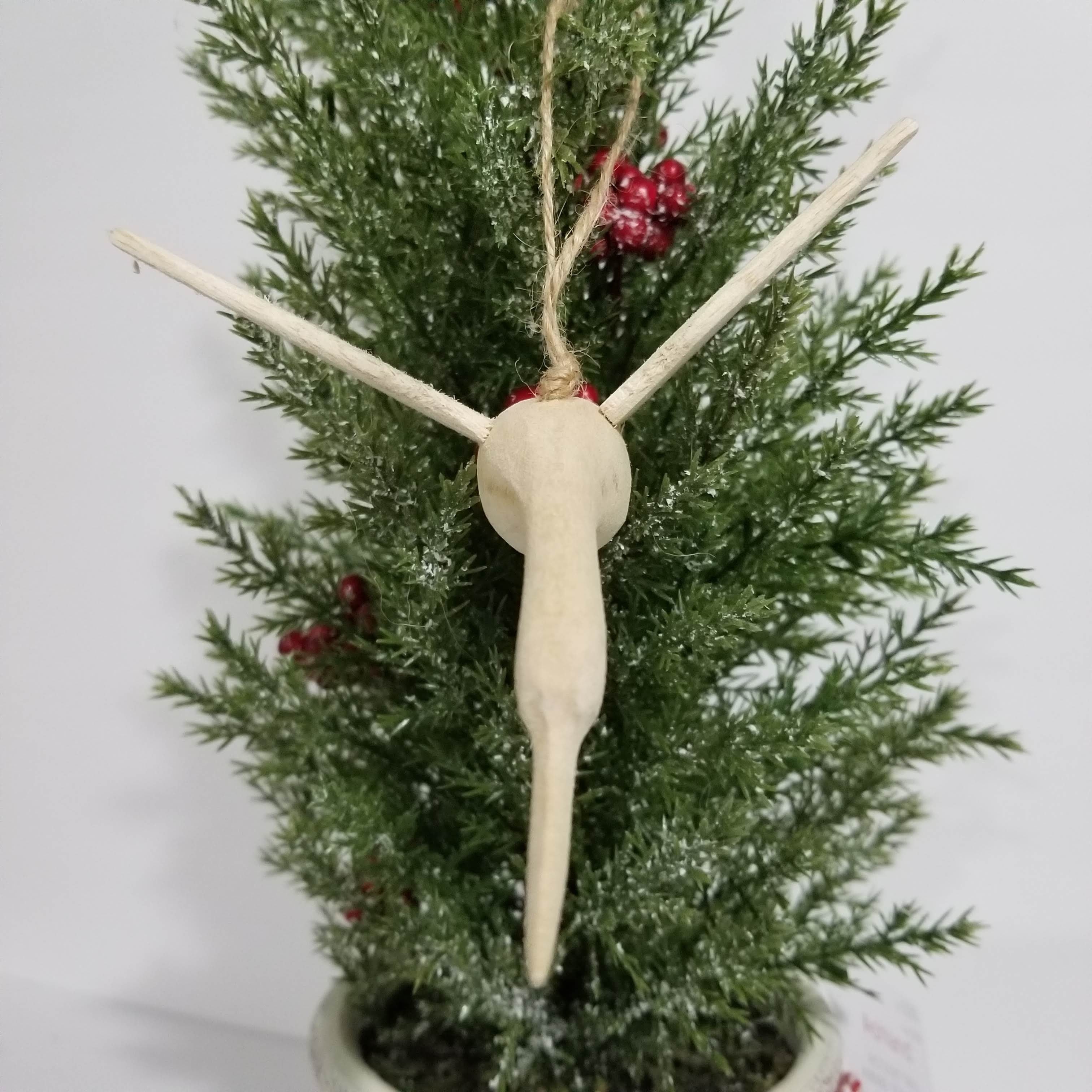 Wooden Flying Heron Ornament