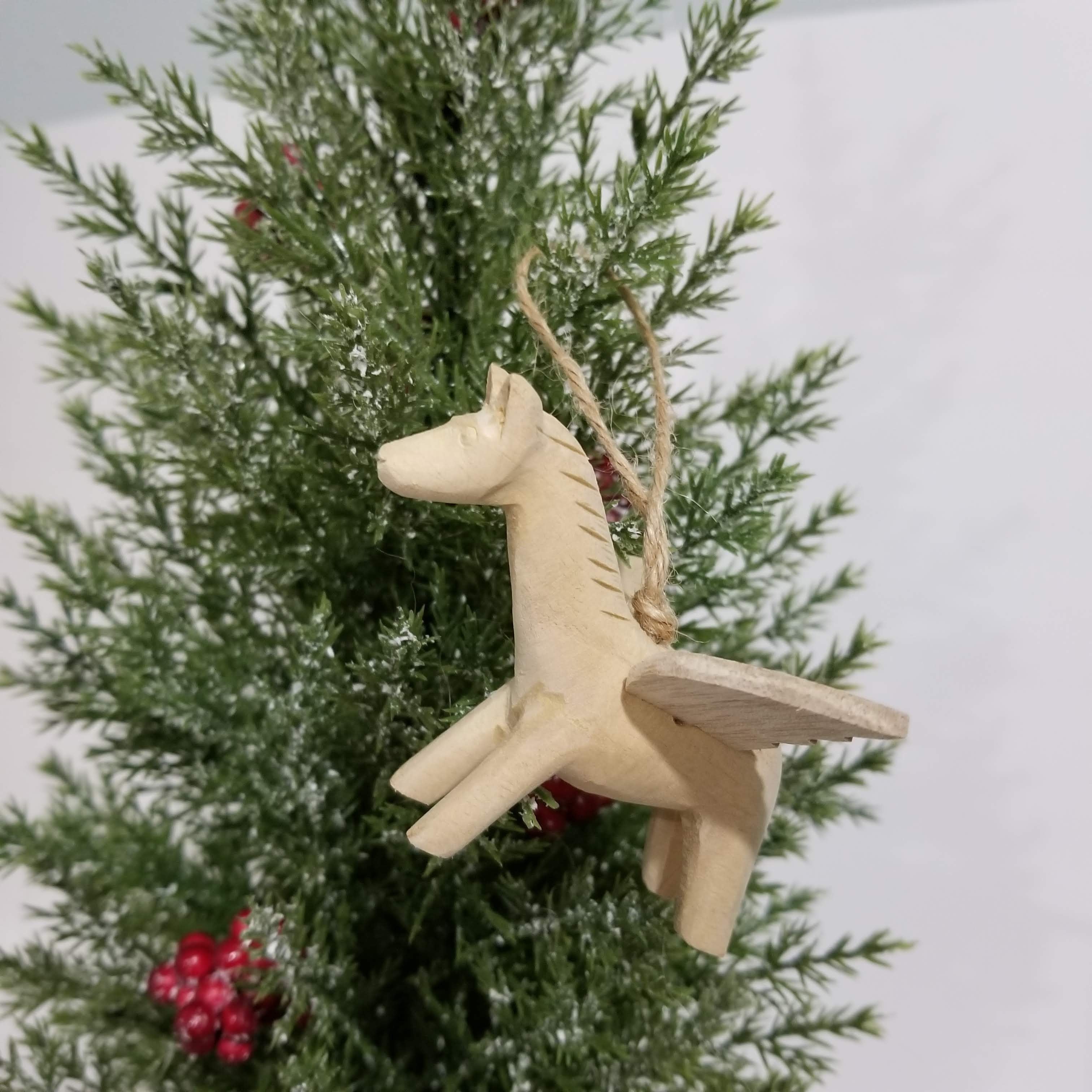 Wooden Flying Horse Ornament