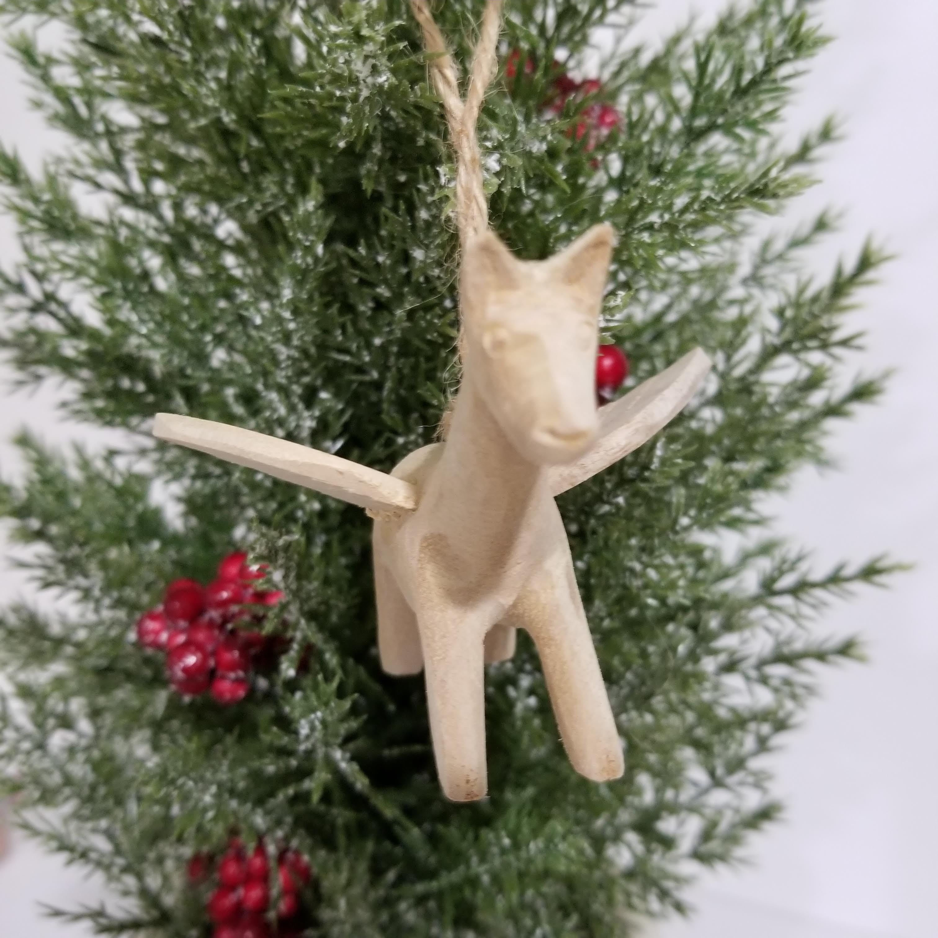 Wooden Flying Horse Ornament