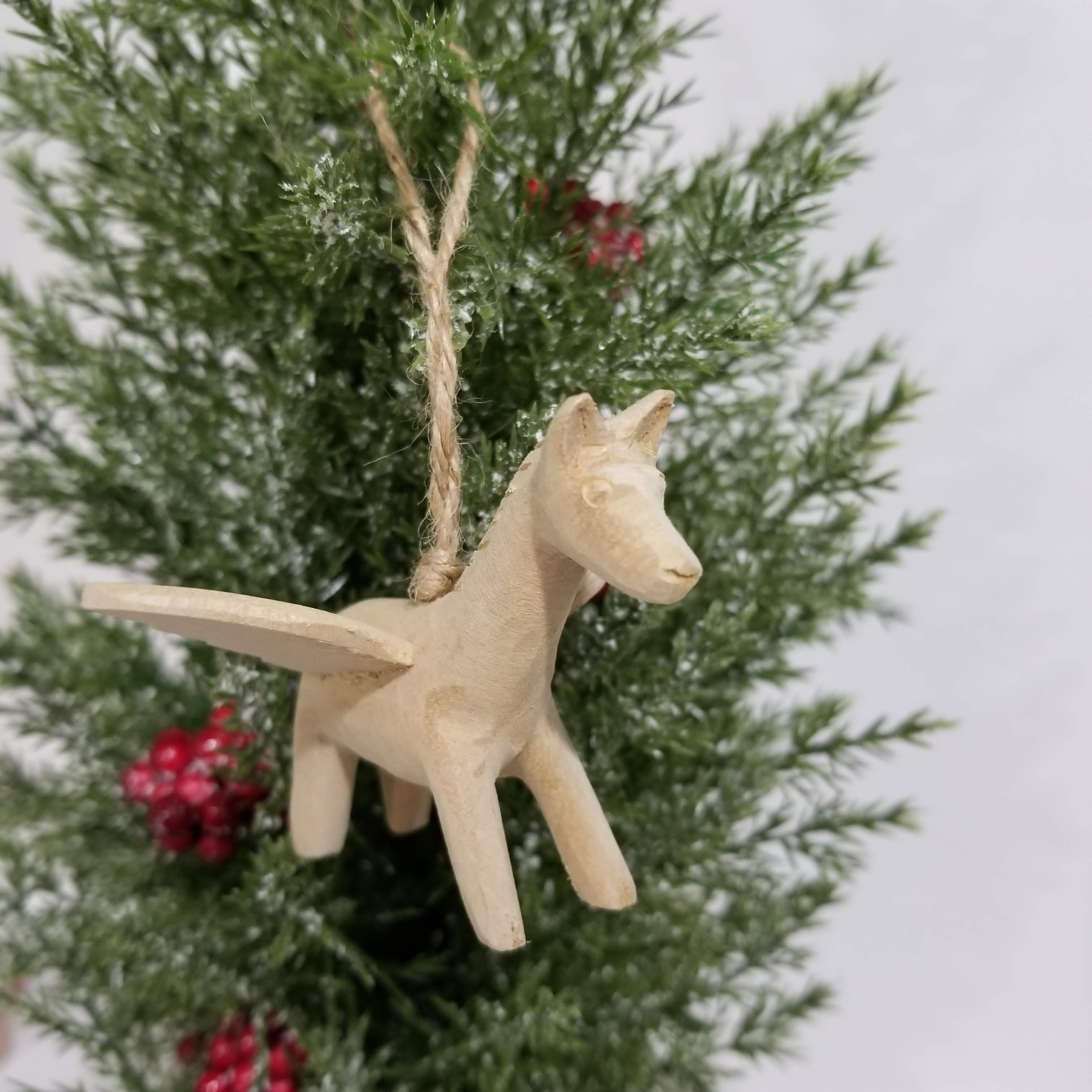 Wooden Flying Horse Ornament