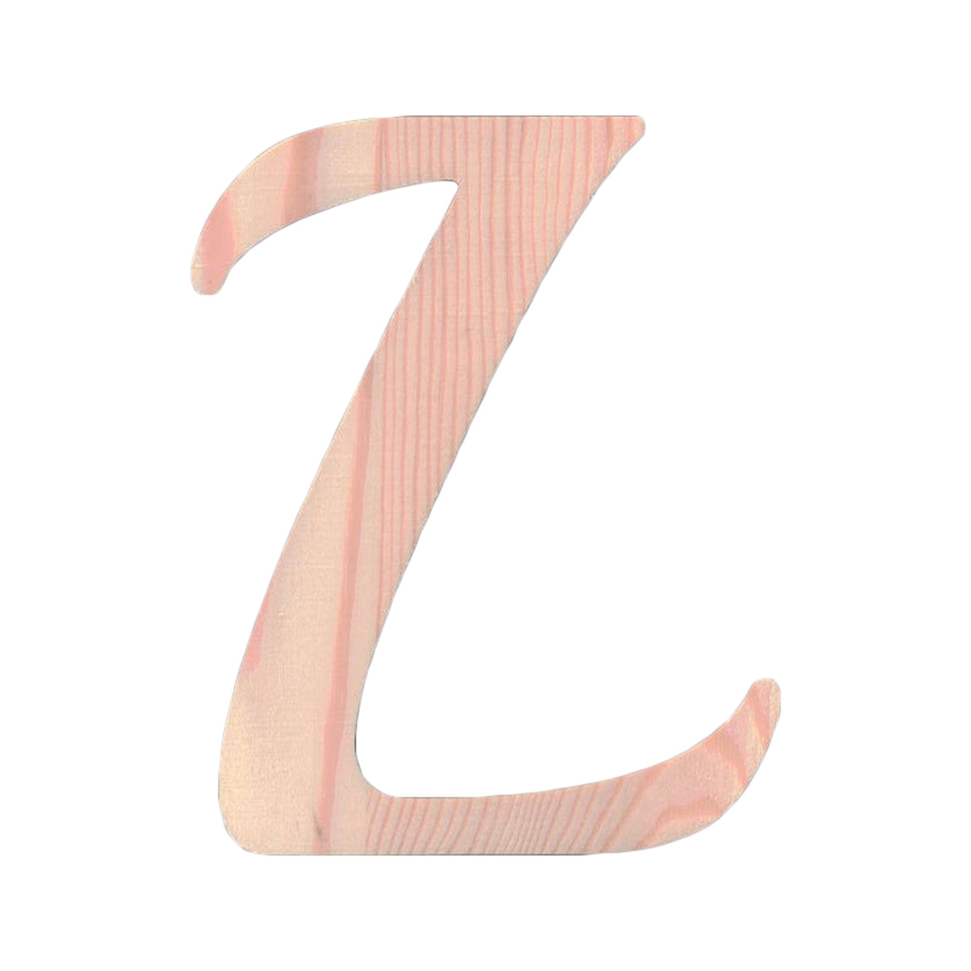 Unfinished Wooden Playball Italic Letter L (6.25 Inches)