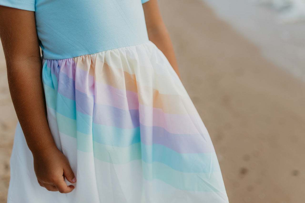 Pastel Blue Rainbow Dress