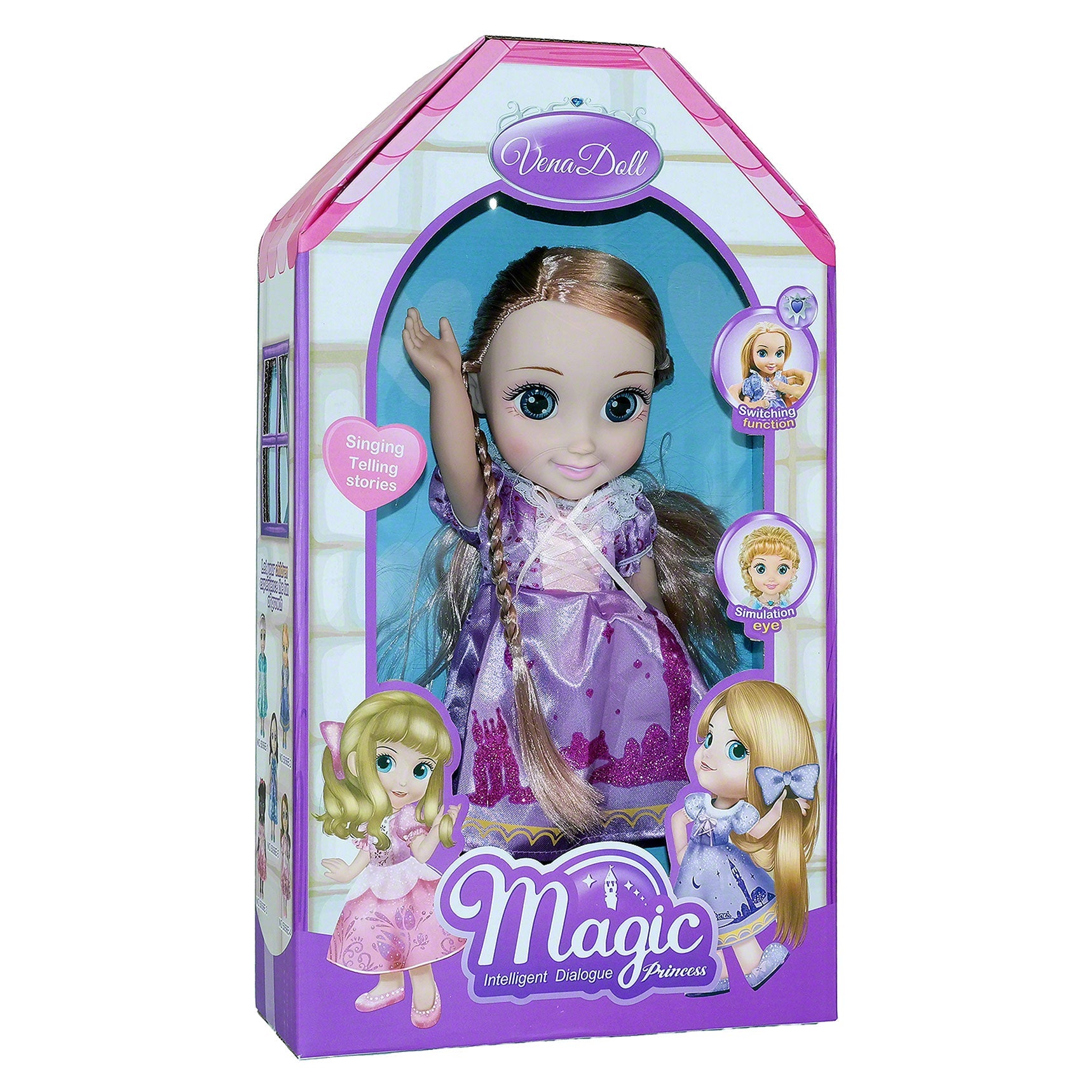 Magic Princess Talking Interactive Play Doll With Carrying Case And Accessories  | Rose Gold Hair