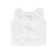 Summer Bow Blouse | White Linen