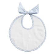 Newborn Bib | Pale Blue Gingham