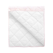 Play Mat | Dusty Pink Gingham And White Linen, Reversible