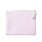 Linen Pouch | Dusty Pink Gingham