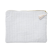 Linen Pouch | Grey Gingham