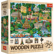 Wood France - Famous Places 1000 Piece Wooden Puzzle