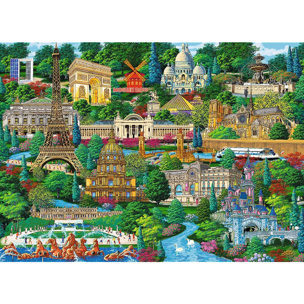 Wood France - Famous Places 1000 Piece Wooden Puzzle