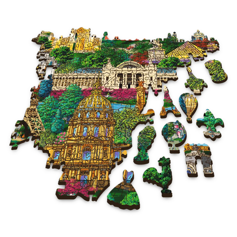 Wood France - Famous Places 1000 Piece Wooden Puzzle