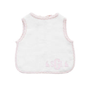 Easter Monogram Apron Bib | Dusty Pink Gingham