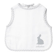 Easter Monogram Apron Bib | Grey Gingham