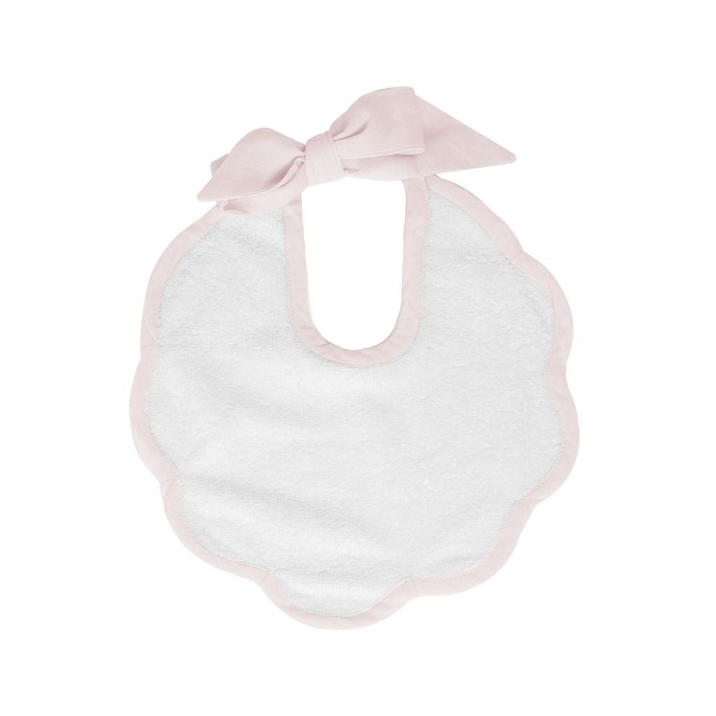 Scalloped Bib | Blossom Pink Linen