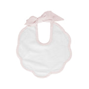 Scalloped Bib | Blossom Pink Linen