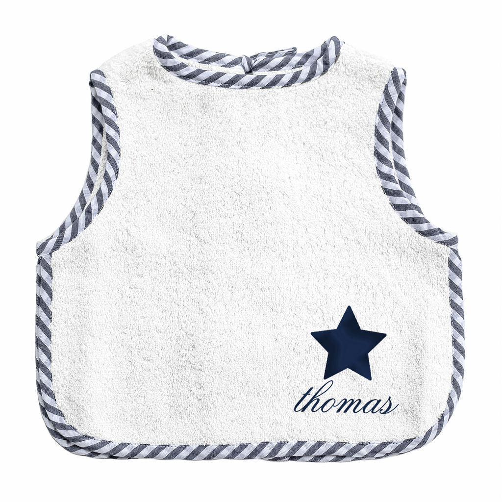 Monogrammed Apron Bib | Harbor Island Stripe