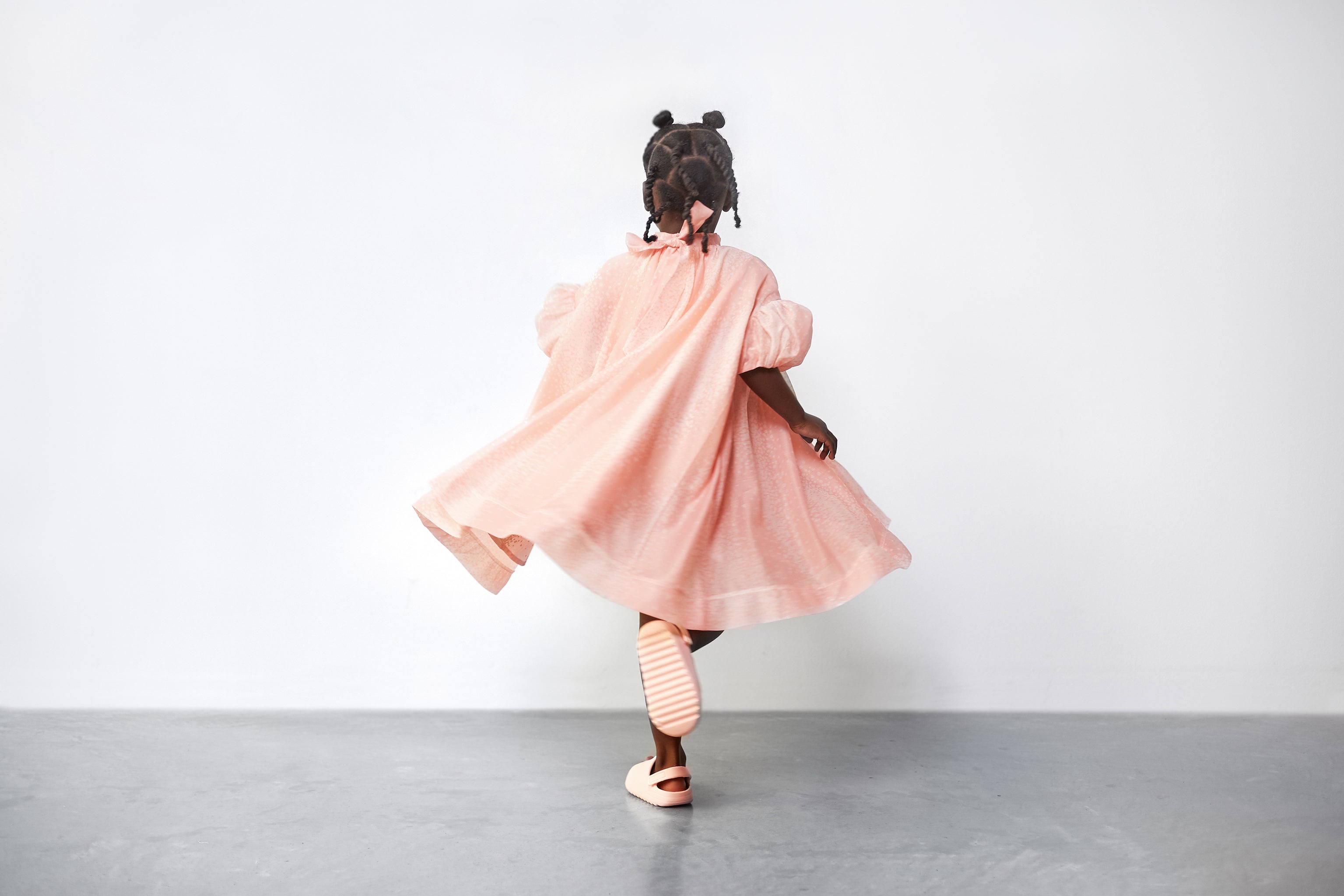 Tent Dress With Puff Sleeves | Pink