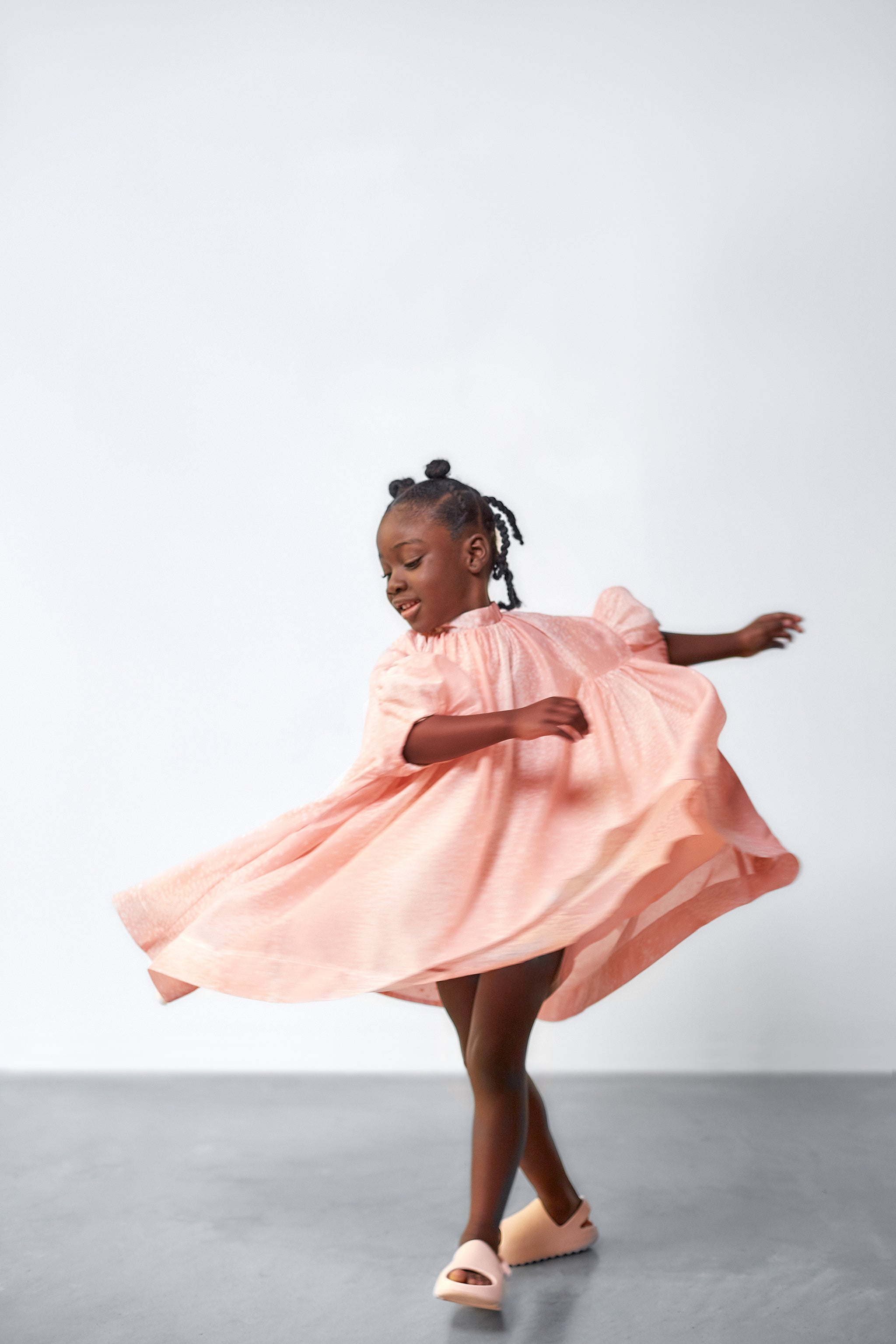 Tent Dress With Puff Sleeves | Pink