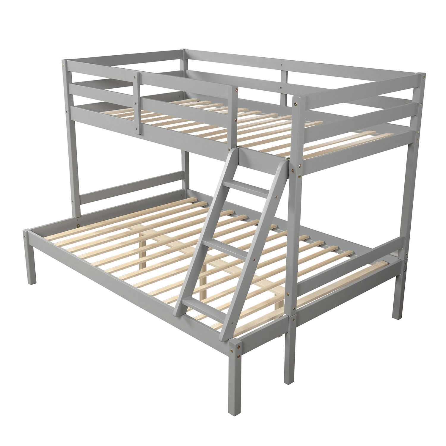 Twin over full bunk bed (Gray)