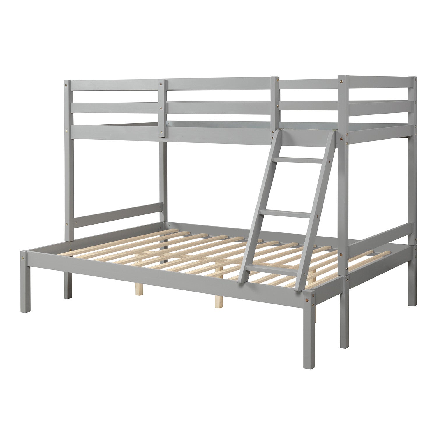 Twin over full bunk bed (Gray)