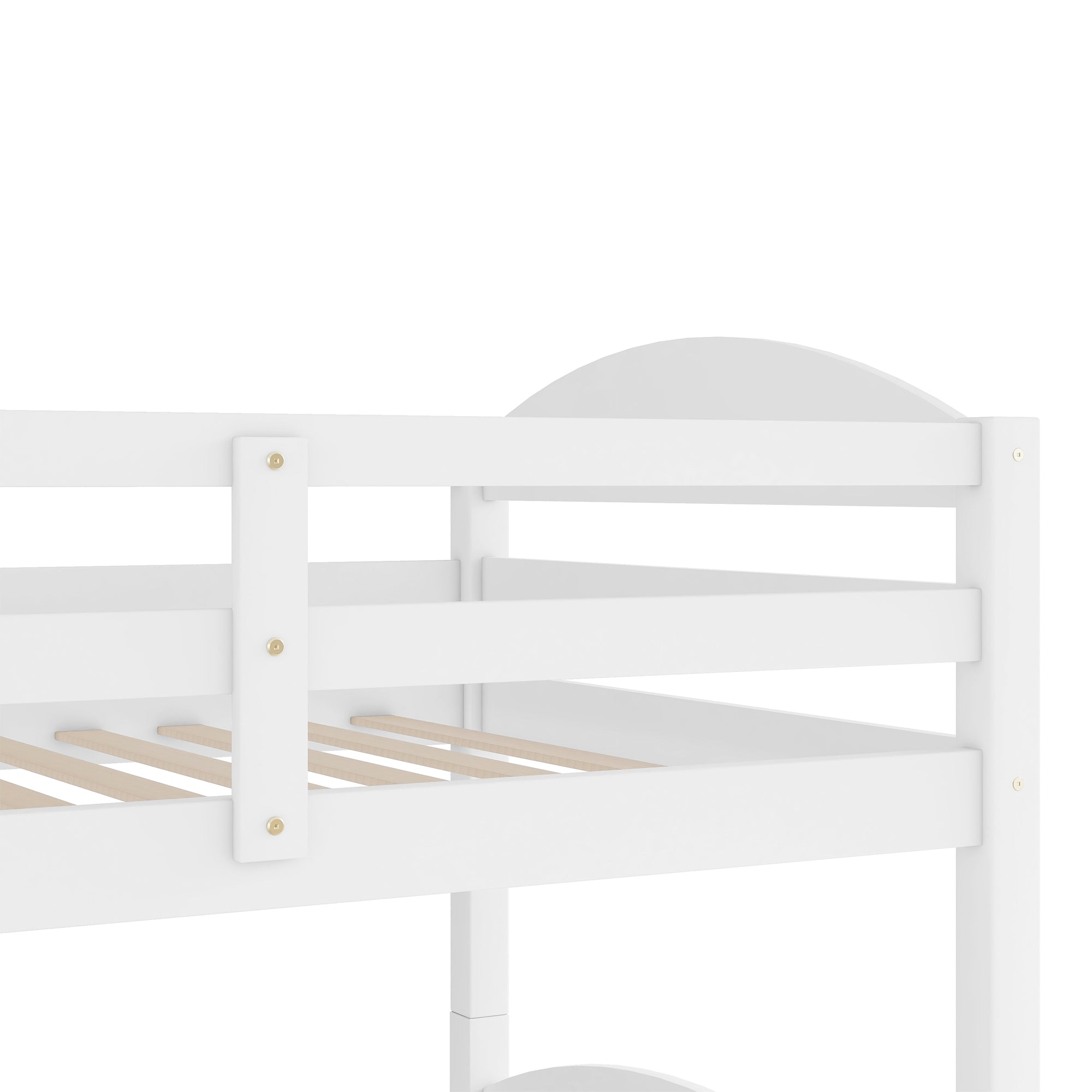 Twin L-Shaped Bunk bed with Trundle-White