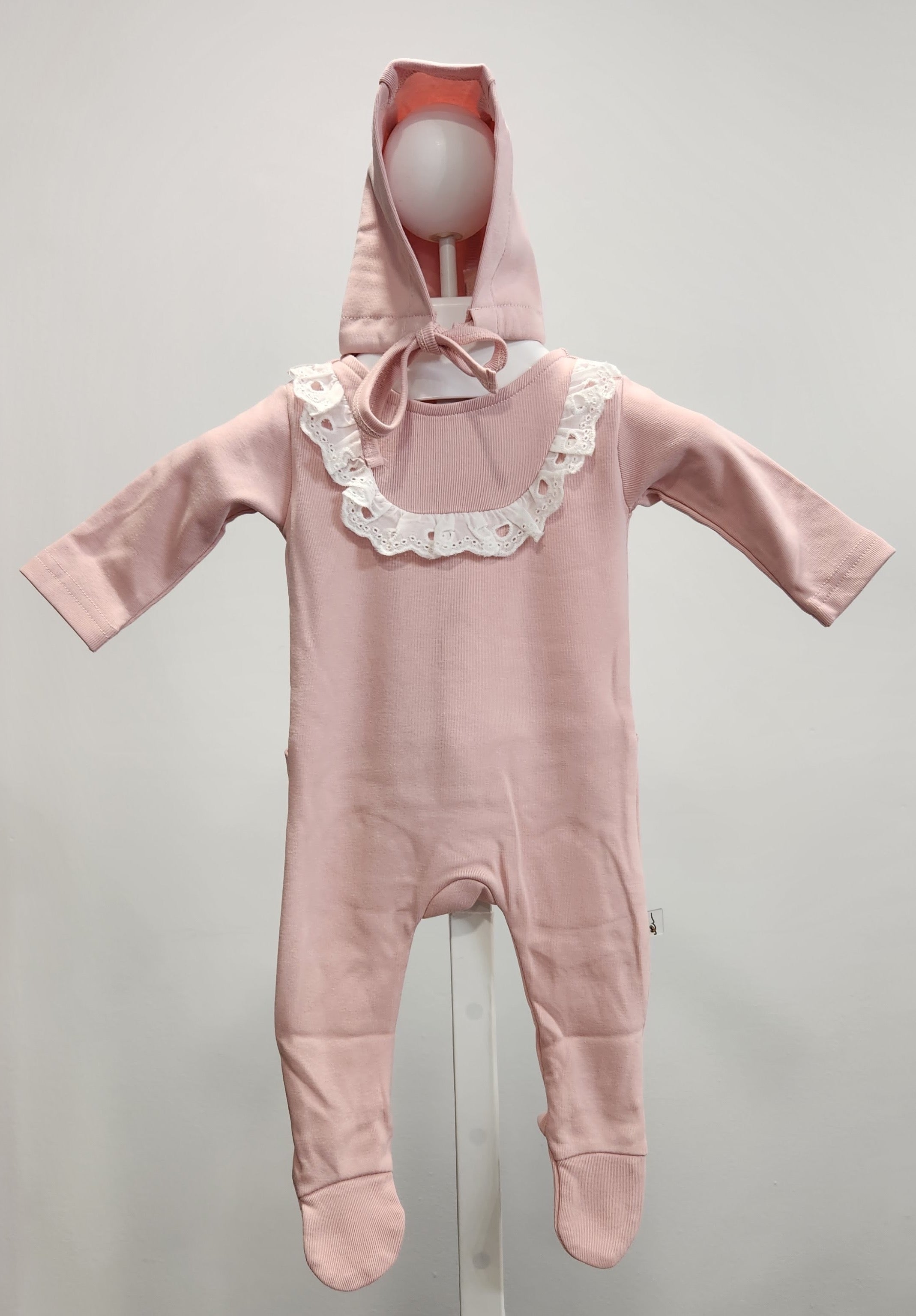 Pink Heaven Footie & Hat by Cadeau Baby