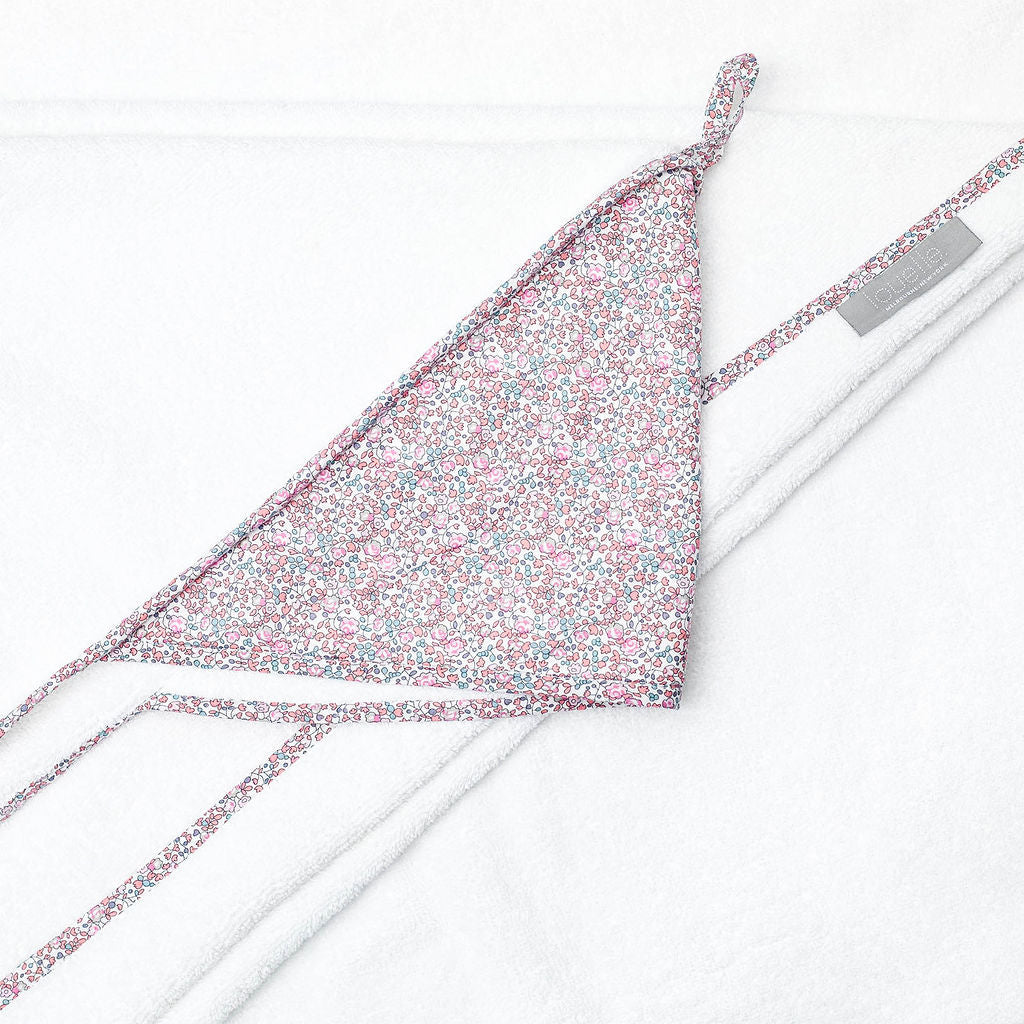 Hooded Towel | Liberty 'eloise' Pink