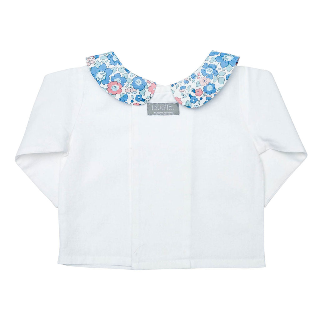 Double Button Blouse  | Liberty 'betsy' Blue