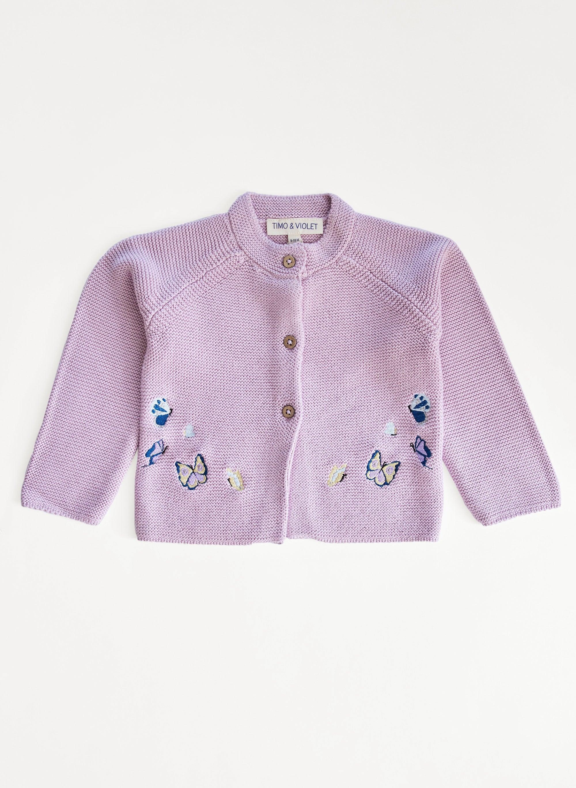 Embroidered Butterfly Knit Cardigan