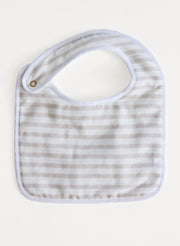 Sand & White Striped Bib