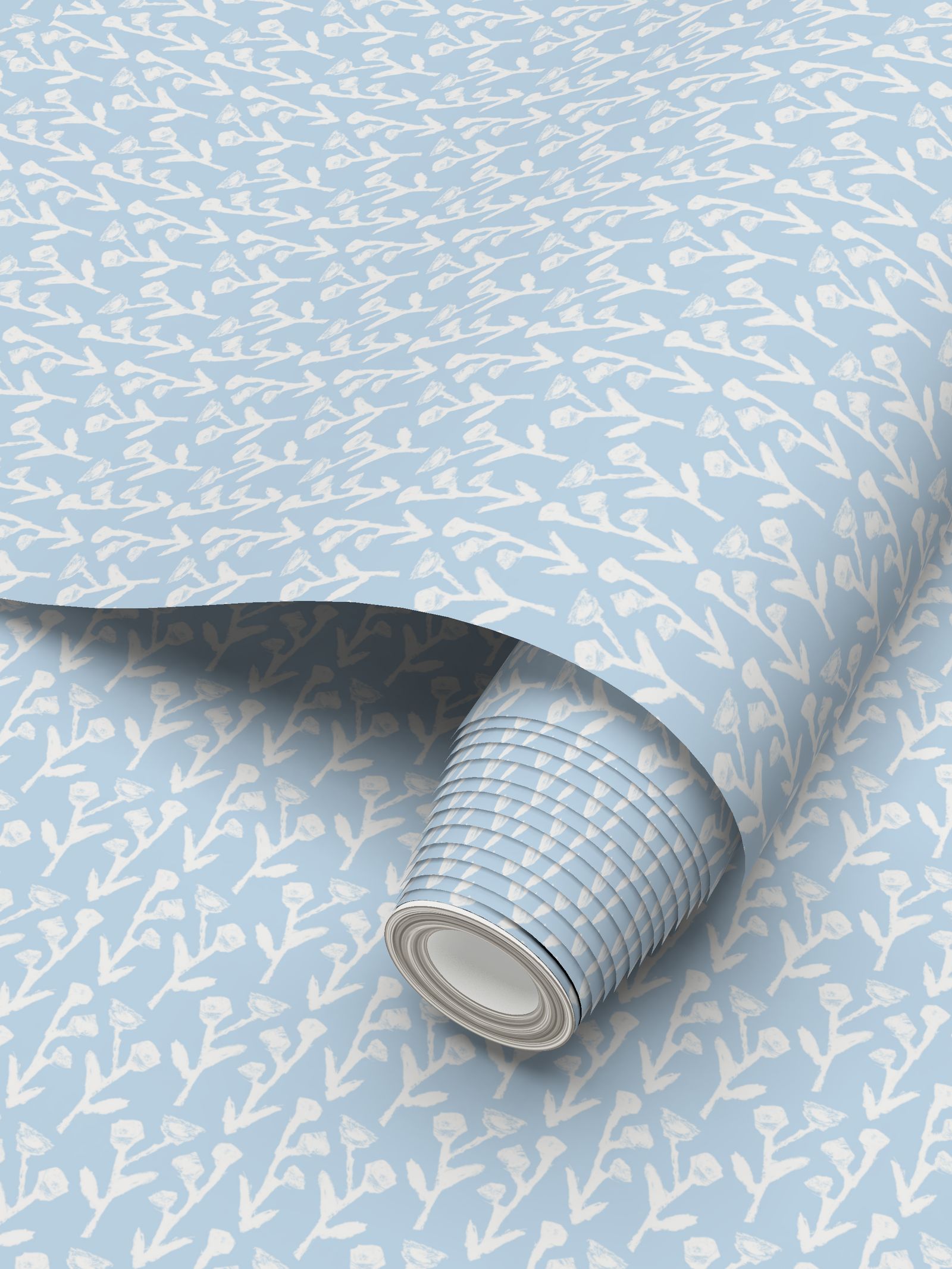 Ivy Manor Wallpaper (bluebird)