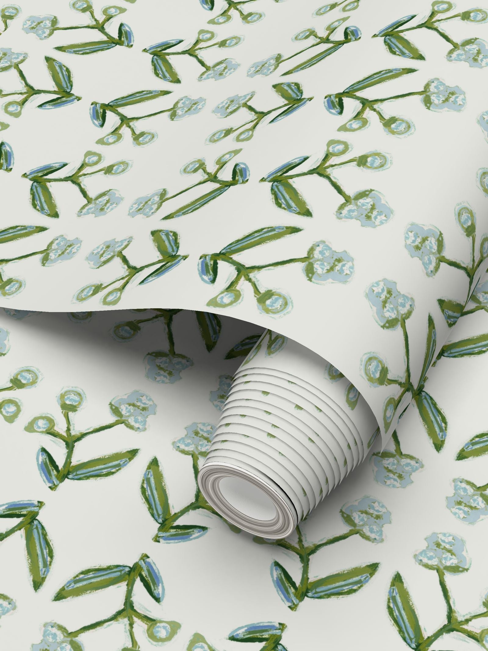 Antonia Wallpaper (blue & Green)
