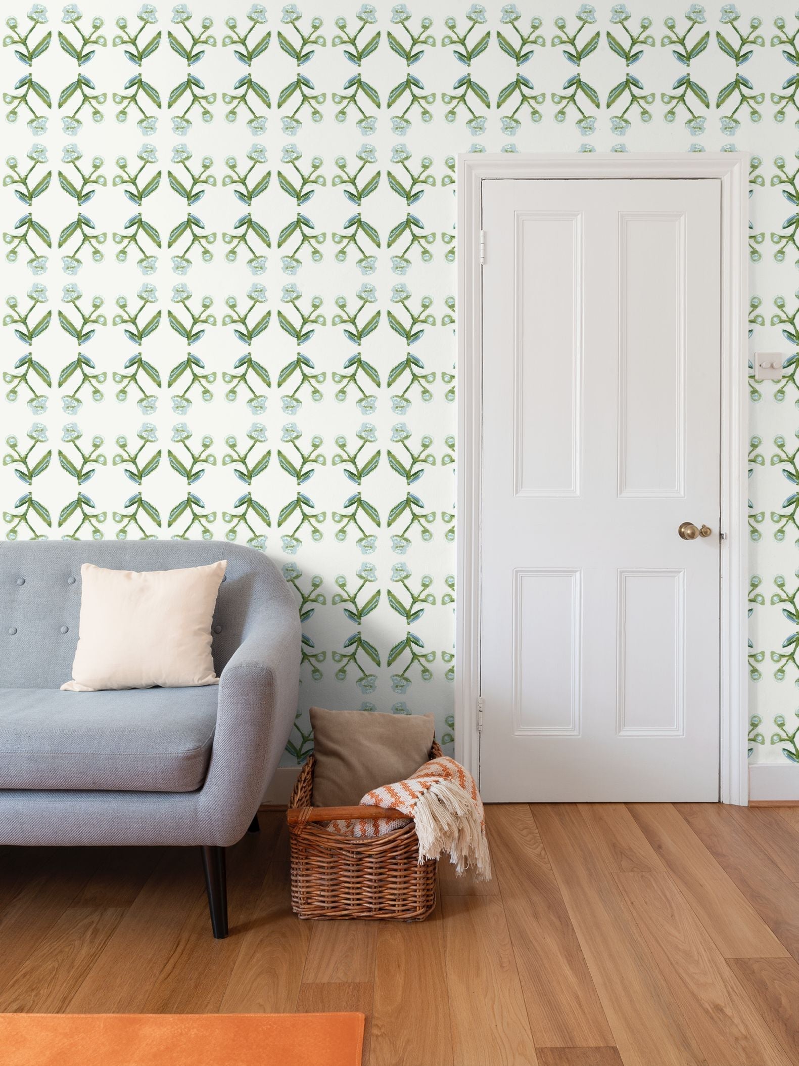 Antonia Wallpaper (blue & Green)