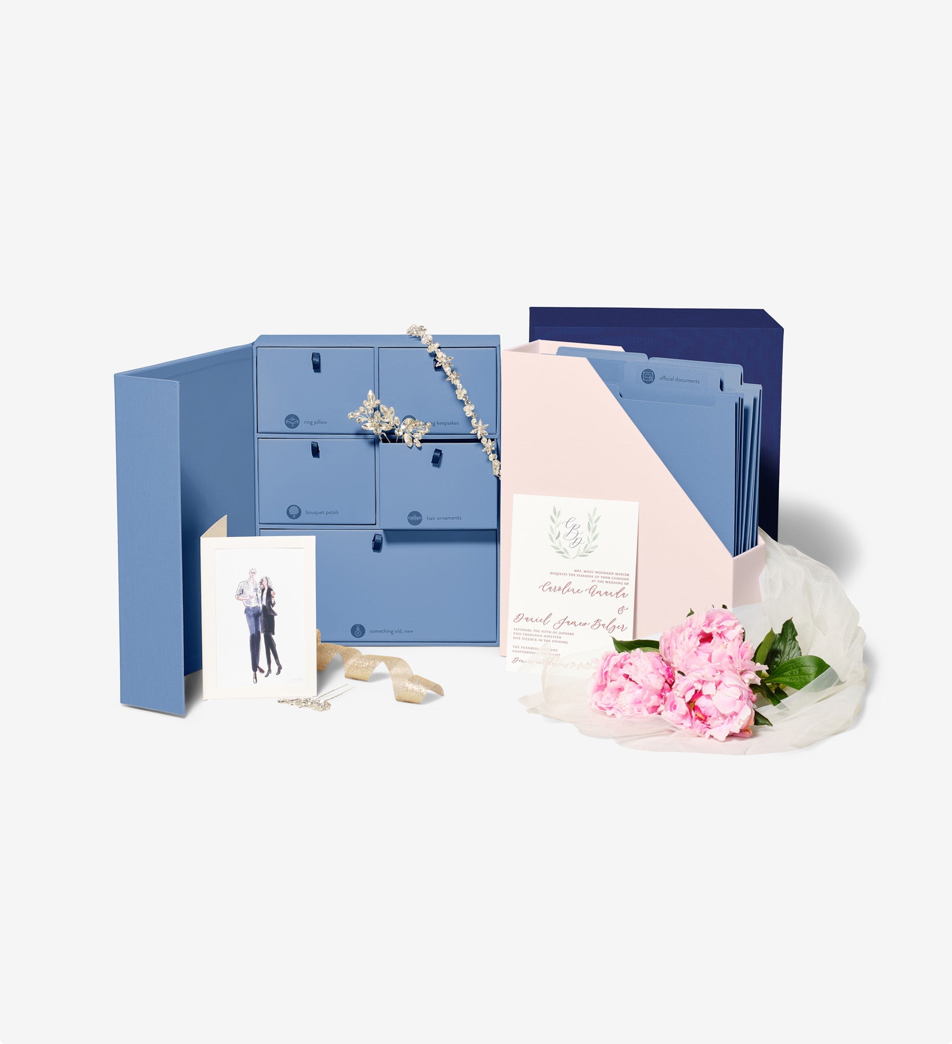 Wedding Deluxe Keepsake & Overflow Box Gift Set