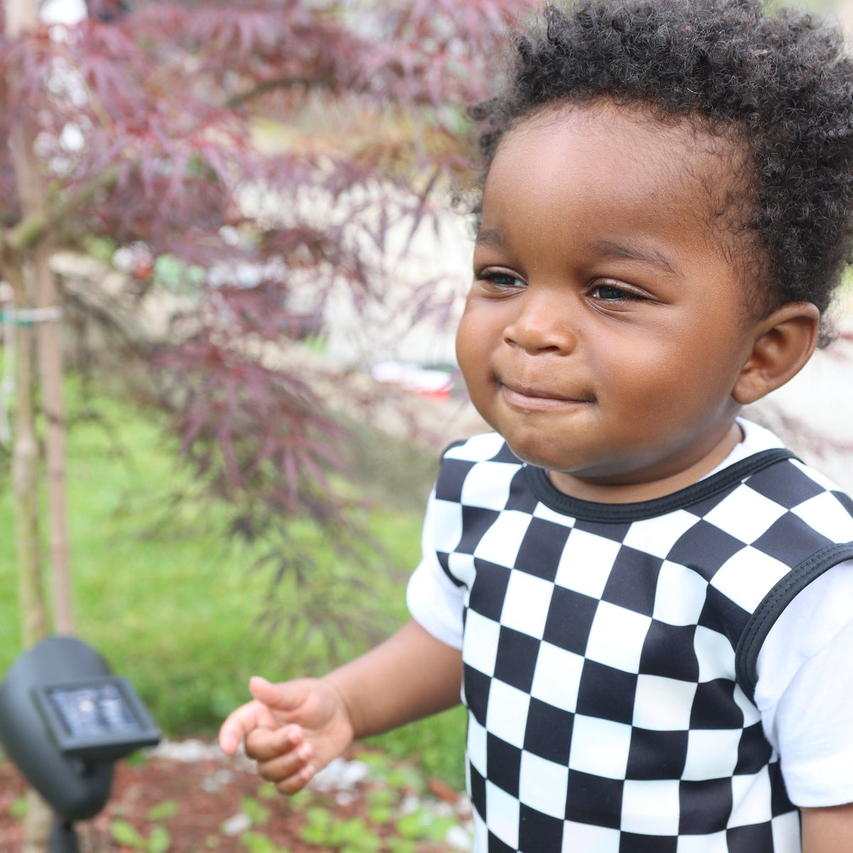 Black Checkerboard Bapron