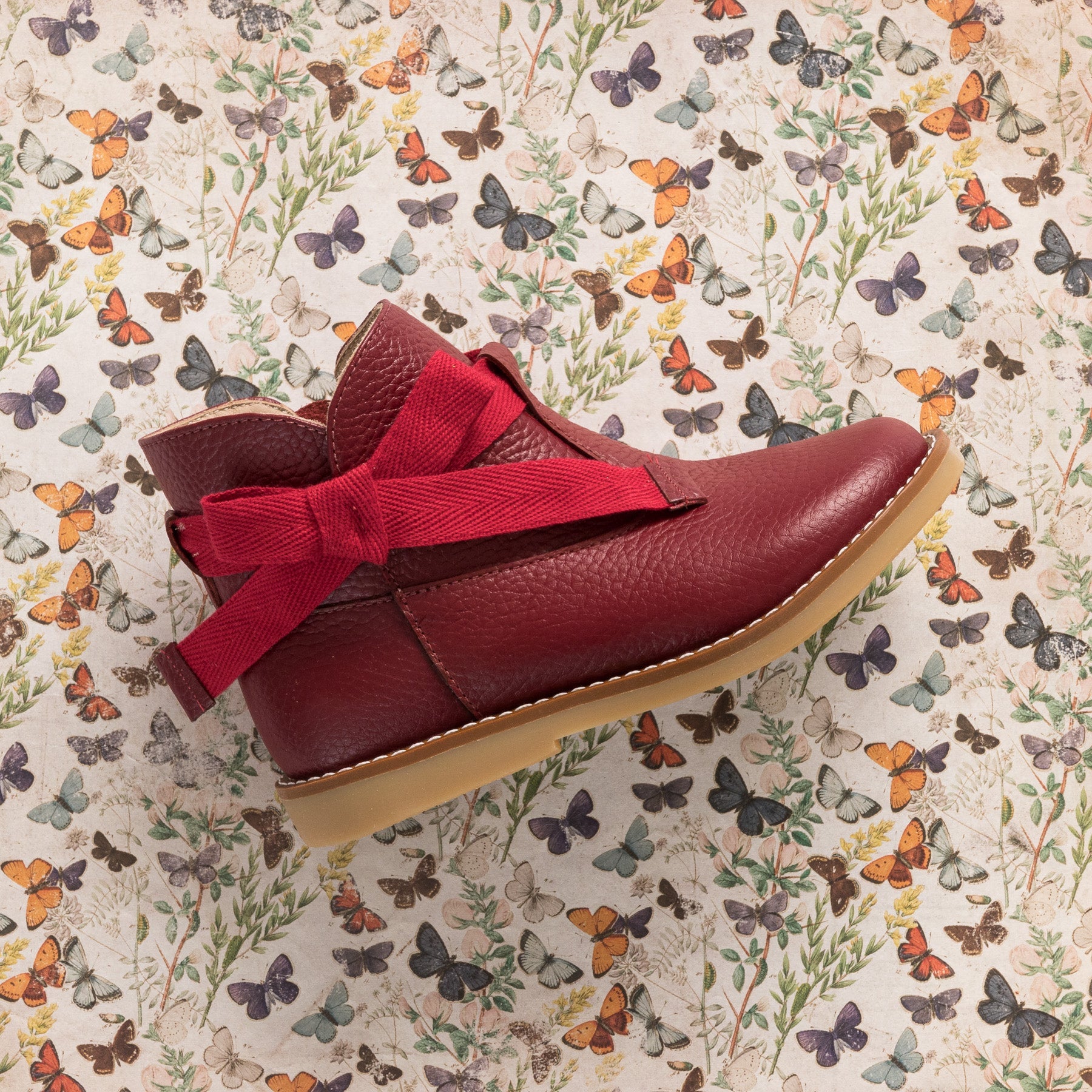 Sunny Bootie With Bow Red