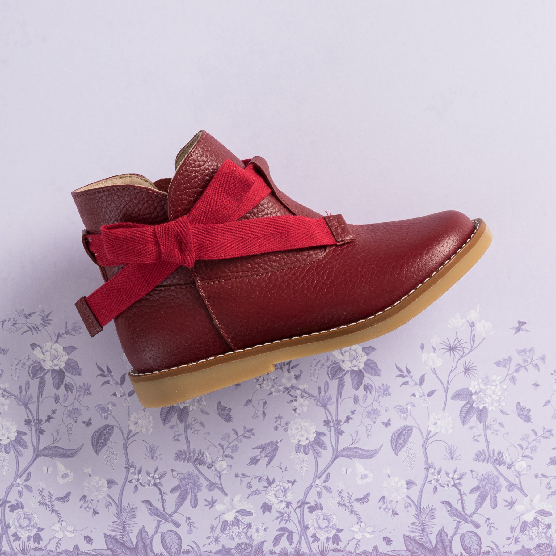 Sunny Bootie With Bow Red