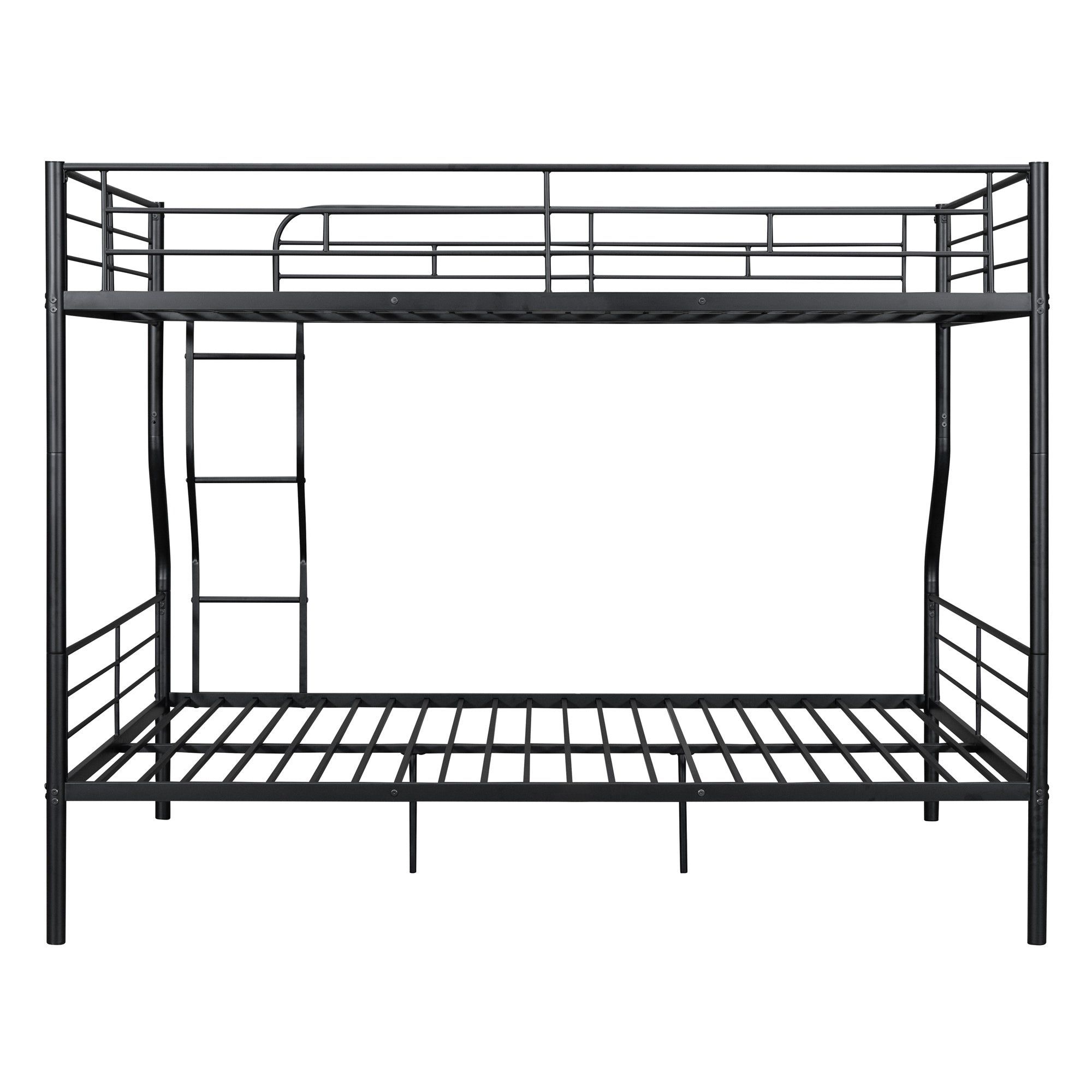 Full XL Over Queen Metal Bunk Bed, Black