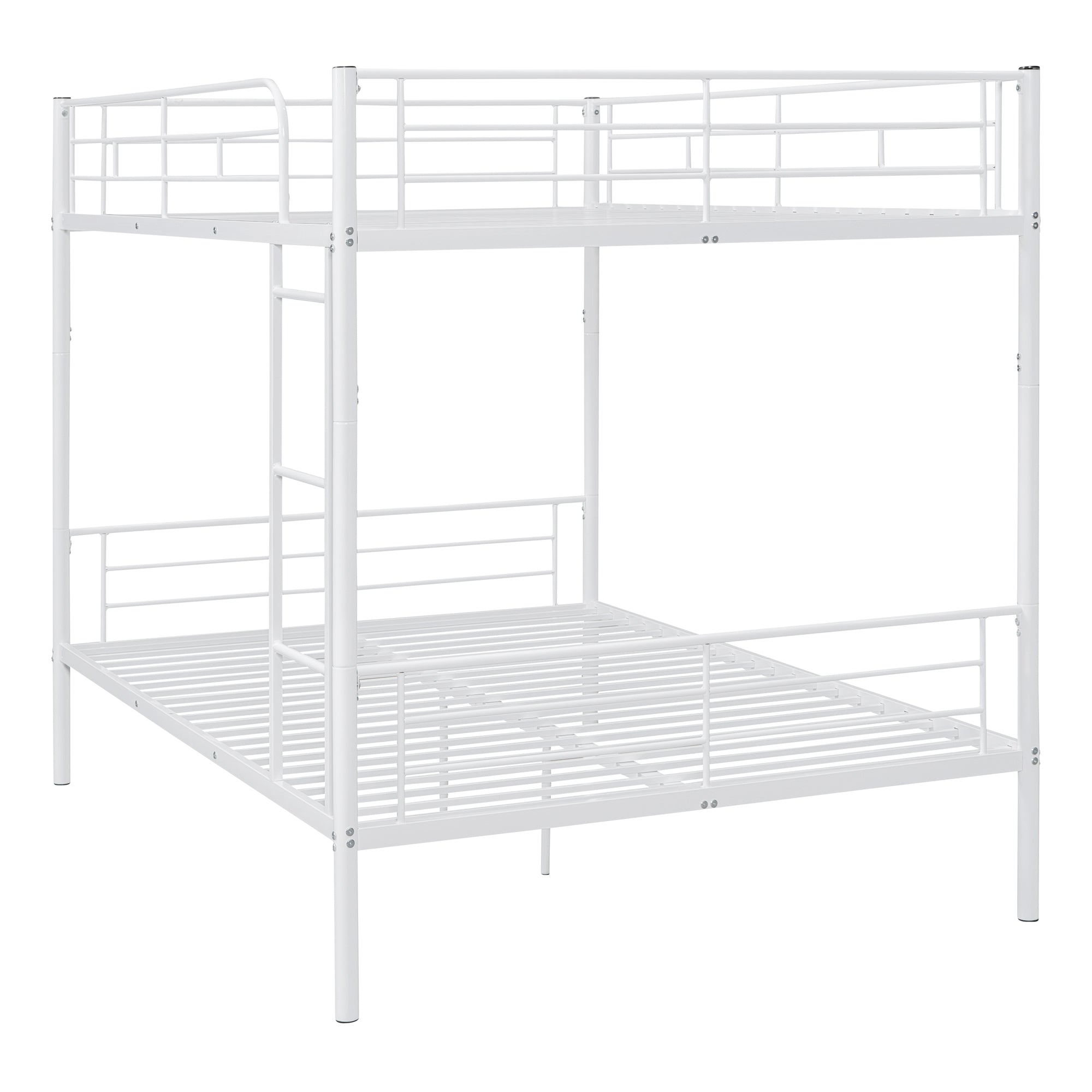 Full Over Full Metal Bunk Bed, White