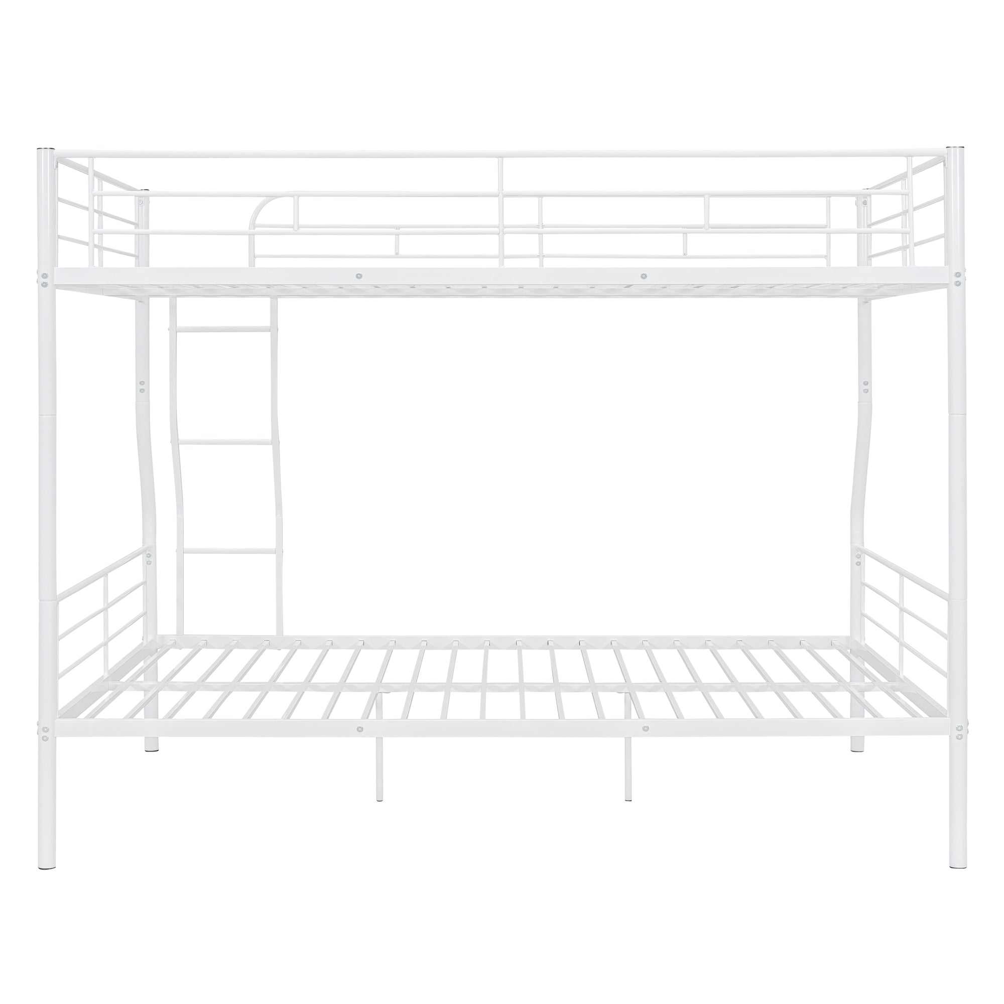 Full XL Over Queen Metal Bunk Bed, White