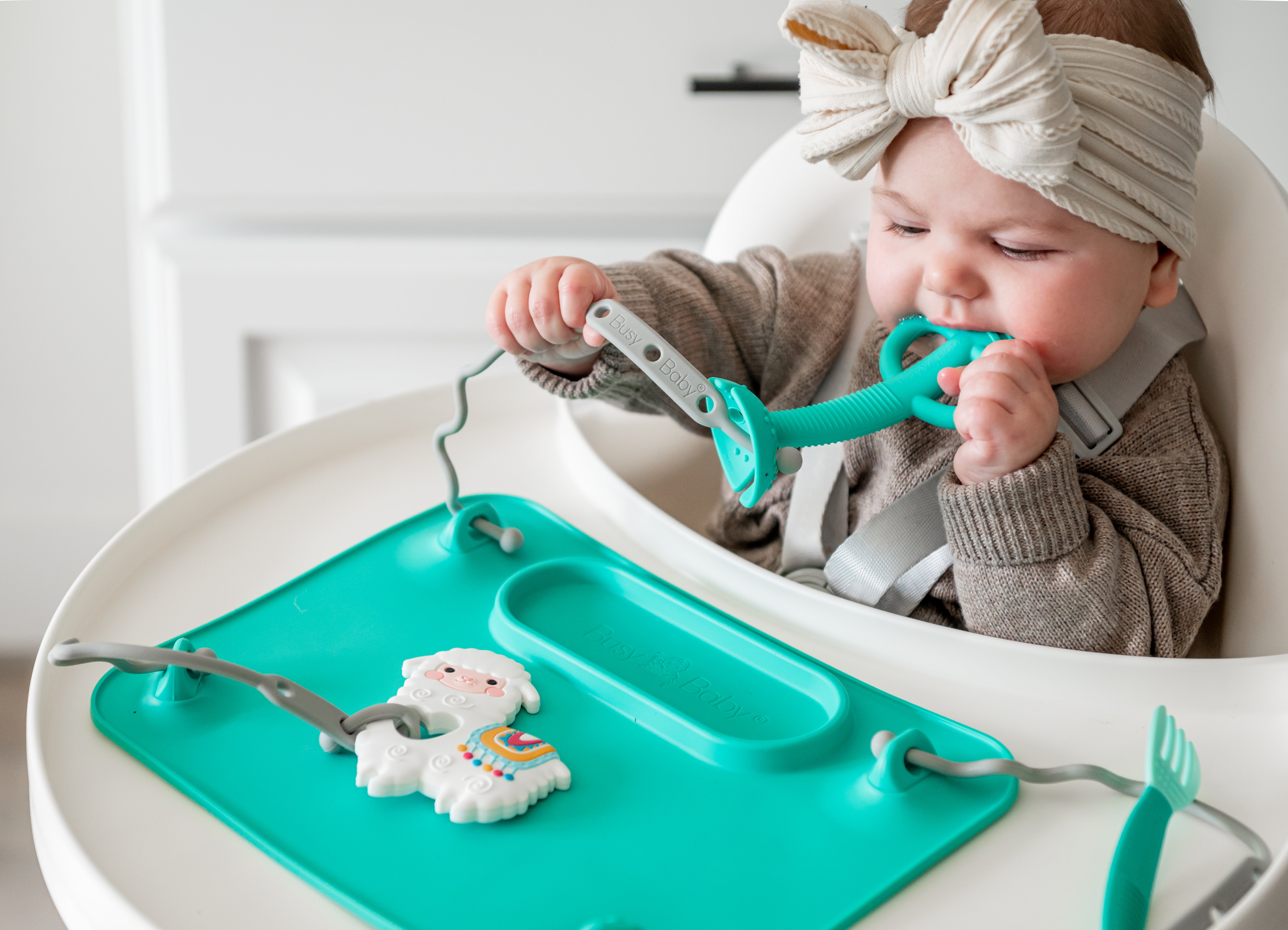 Busy Baby Silicone Placemat With Toy Straps