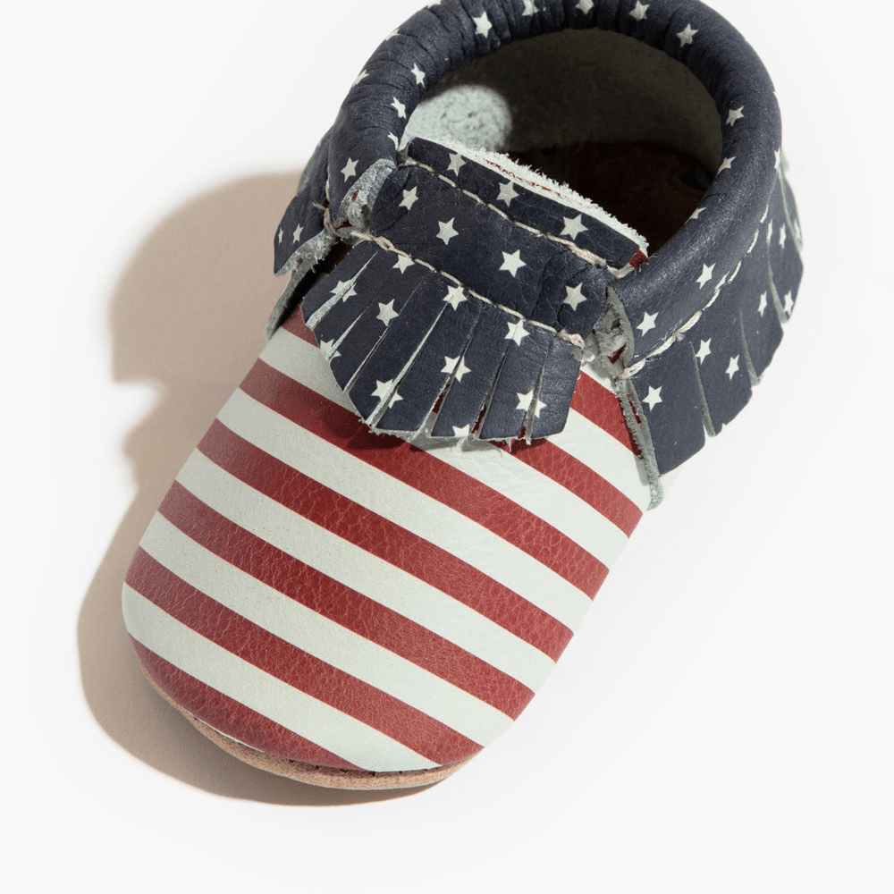 Born In The Usa Moccasin Baby Shoe