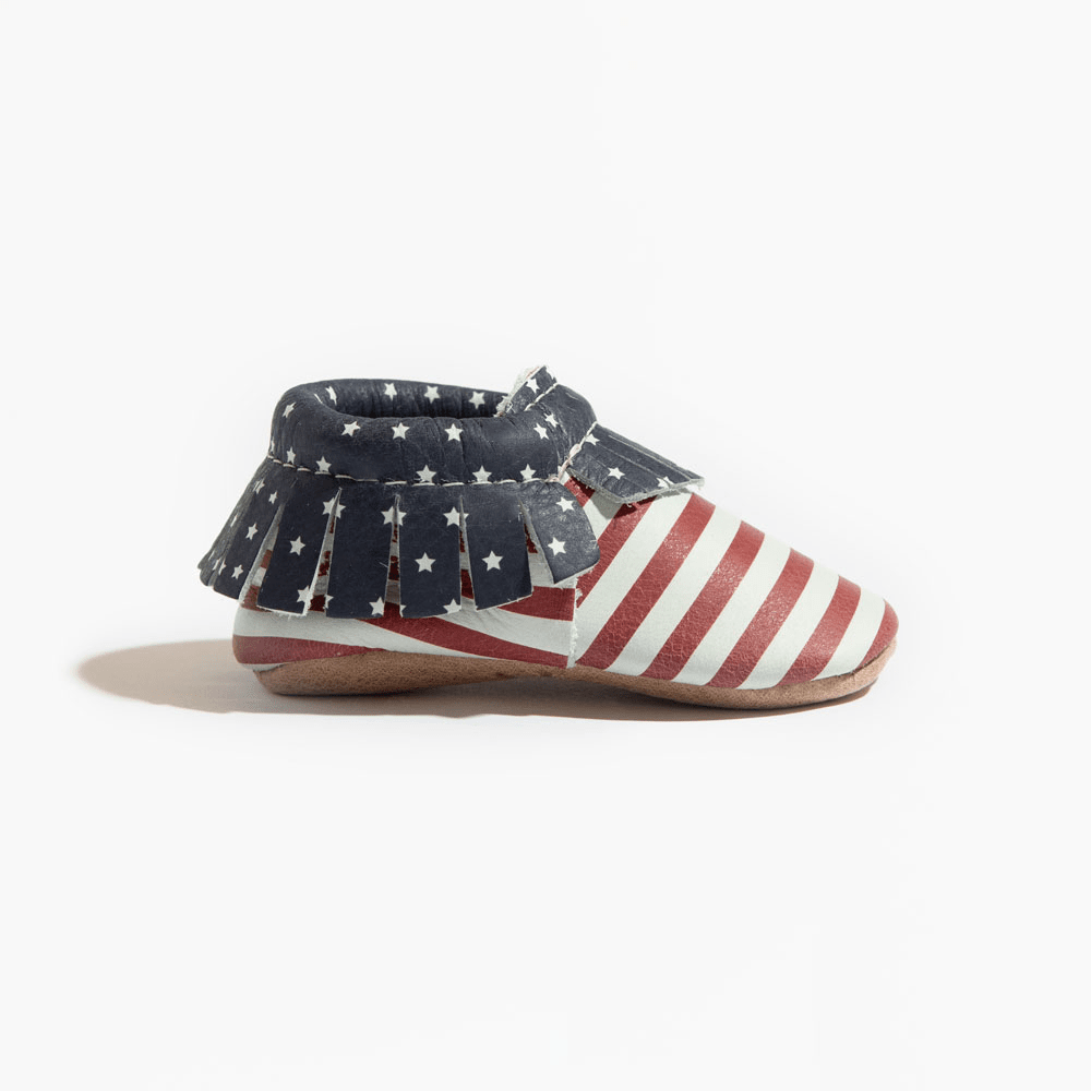 Born In The Usa Moccasin Baby Shoe