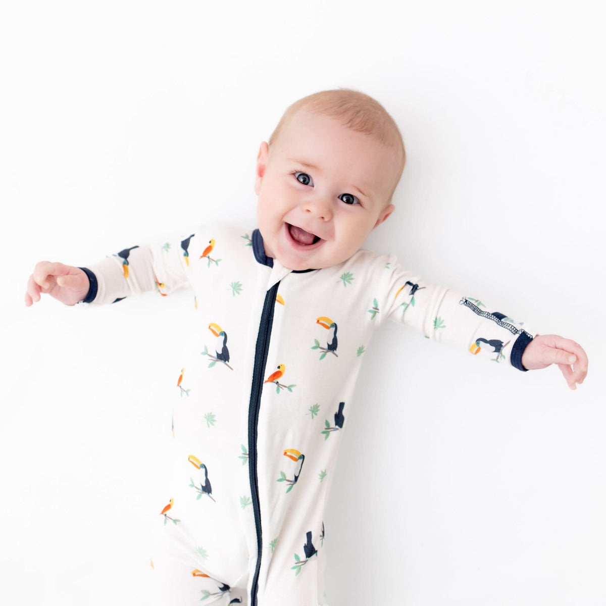 Toucan Zippered Footie