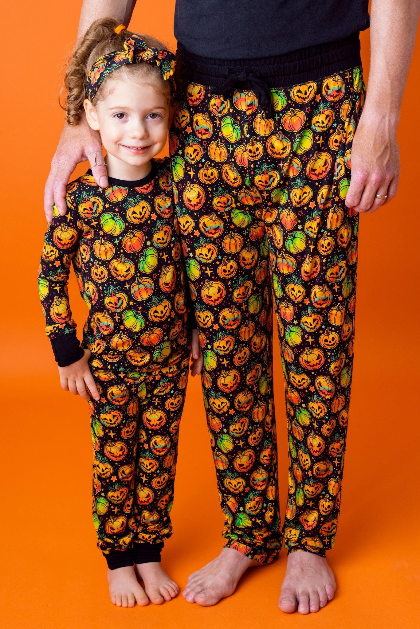 Halloween | Spooky Pumpkins | Men's Bamboo Relaxed Lounge Pajama Pants